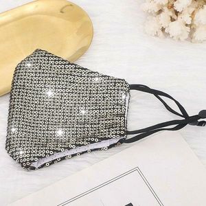 Zbrojownia Maska Ochronna z Cekinami Filtr FFP2 N95 PM2.5 Złota 4