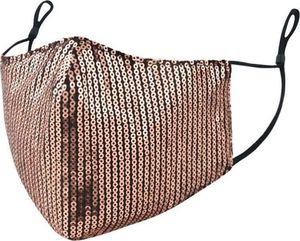 Zbrojownia Maska Ochronna z Cekinami Filtr FFP2 N95 PM2.5 Złota + 10 filtrów 3