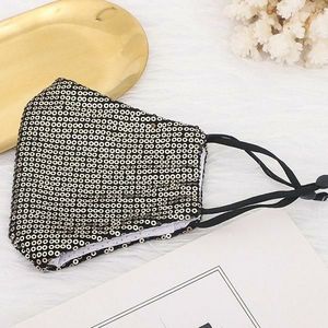 Zbrojownia Maska Ochronna z Cekinami Filtr FFP2 N95 PM2.5 Złota + 10 filtrów 5