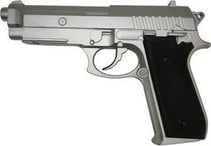 Cybergun Pistolet 6mm Cybergun PT92 silver Co2 BAX tout metal 1
