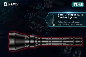 Latarka Speras Latarka akumulatorowa Speras T1 OSRAM 1200 lumenów Zasięg 1300m! + 2x akumulator o pojemności 2600 mAh 15