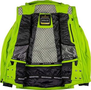 Kurtka narciarska męska Bergson Kurtka Narciarska Męska Freeride STX lime li1 2021 12