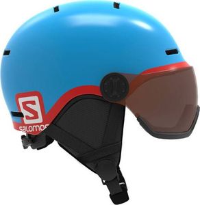 Salomon Kask z przyłbicą szybą SALOMON GROM VISOR Pop Blue Mat 2021 1