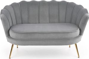 Halmar Sofa AMORINITO XL szara muszla na złotych lub czarnych nogach HALMAR 2