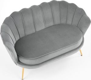 Halmar Sofa AMORINITO XL szara muszla na złotych lub czarnych nogach HALMAR 3