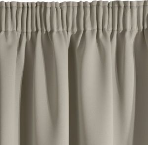 Eurofirany Zasłona zaciemniająca BLACKOUT gładka 135X270 taśma/ tunel/ żabki Cappucino 3