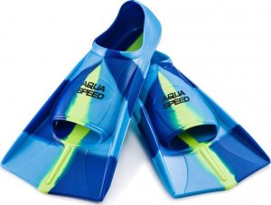 Aqua-Speed Płetwy treningowe, silikonowe, krótkie niebiesko-zielone Aqua-Speed Rozmiar 33-34 1