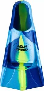 Aqua-Speed Płetwy treningowe, silikonowe, krótkie niebiesko-zielone Rozmiar 37-38 3