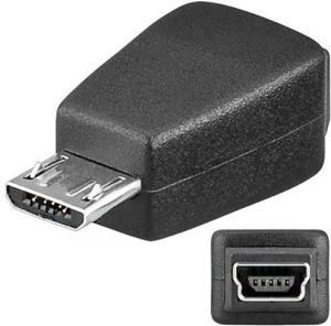 Adapter USB PremiumCord microUSB - miniUSB Czarny  (kur-11) 1