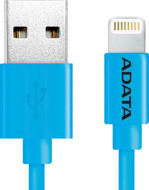 Kabel USB ADATA Lightning, certyfikat MFI, 1m, Niebieski (AMFIPL-100CM-CBL) 1
