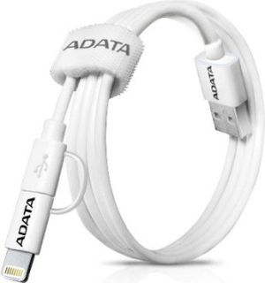 Kabel USB ADATA USB-A - 1 m Biały (AMFI2IN1-100CM-CWH) 3