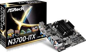Płyta główna ASRock N3700-ITX, N3700, DualDDR3-1600, SATA3, HDMI, DVI, DP, USB 3.0, mITX (N3700-ITX) 1