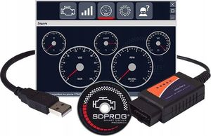 SDPROG Euroscan ELM327 OBD2 OBDII USB + program SDPROG PL 7