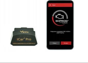 SDPROG VGATE ICAR PRO BT 4.0 LE ELM327 OBD2 OBDII + PL Android iOS Windows 7