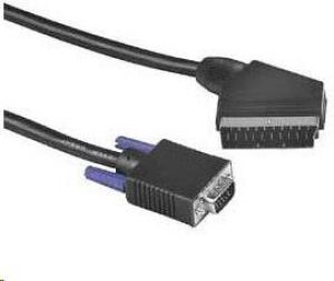 Kabel PremiumCord Scart - D-Sub (VGA) 2m czarny (kjvs-2) 1