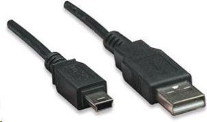 Kabel USB Manhattan USB-A - miniUSB 1.8 m Czarny (333375) 1