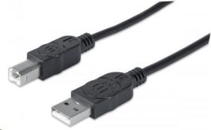 Kabel USB Manhattan USB 2.0 A - USB 2.0 B, 1.8 m, Czarny (393737) 1