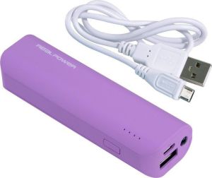 Powerbank Realpower PB-2600 2600mAh Fioletowy 2