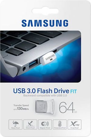 Pendrive Samsung Fit 64 GB, USB 3.0, Srebrno-Biały (MUF-64BB/EU) 5