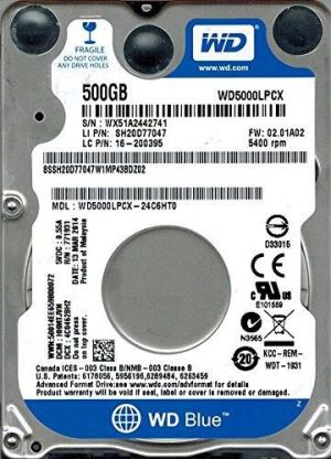Dysk WD Blue 500 GB 2.5" SATA III (WD5000LPCX) 1
