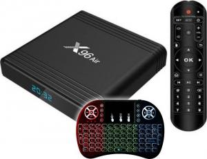 Odtwarzacz multimedialny Smart Tv Box X96 Air 4/64GB LCD + Klawiatura 1