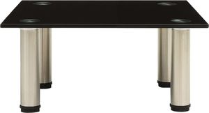 vidaXL VidaXL Stojak pod TV, czarny, 40 x 35 x 17 cm, szkło hartowane 2