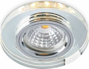 Kobi Light Ozdobna Oprawka Halogenowa Szklana z Paskiem LED - FI60,38 - Okrągła Przeźroczysta 1