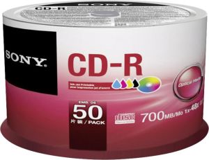 Sony CD-R 48X 700MB 50 sztuk (50CDQ80PP) 1