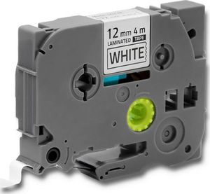 Qoltec Taśma do BROTHER TZe-231 | 12mm x 4m | Biała/ Czarny nadruk 6