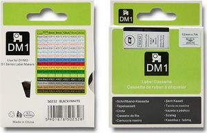Qoltec Taśma Qoltec do DYMO D1 45013| 12mm x 7m | Biała/ Czarny nadruk 4