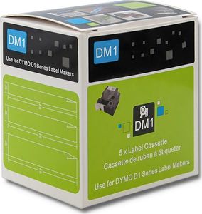 Qoltec Taśma Qoltec do DYMO D1 45013| 12mm x 7m | Biała/ Czarny nadruk 6