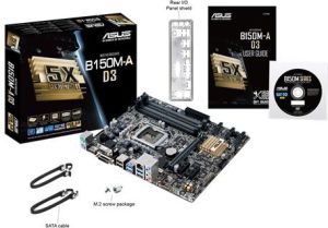 Płyta główna Asus B150M-A D3, B150, DualDDR3-1600, SATA3, HDMI, DVI, D-Sub, mATX (B150M-A D3) 2