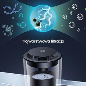 Usams Przenośny jonizator powietrza czarny (ZB181JHQ01) 3