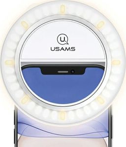 Lampa pierścieniowa Usams USAMS Lampka LED Ring do Selfie biała/white ZB18201 (US-ZB182) 1