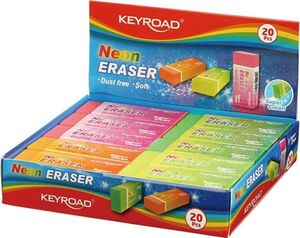 Keyroad Gumka Uniwersalna Keyroad, Neon, Pakowane, Na Displayu, Mix Kolorów 1