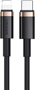 Kabel USB Usams USB-C - Lightning 1.2 m Czarny (SJ484USB01) 1