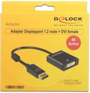 Adapter AV Delock DisplayPort - DVI-I czarny (62599) 2