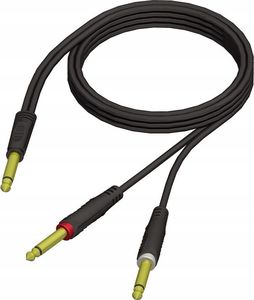 Kabel Adam Hall Jack 6.3 mm - Jack 6.3 mm x2 1.5m czarny 1