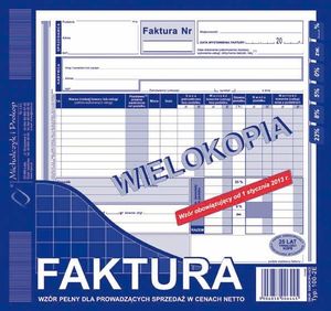 Michalczyk & Prokop FAKTURA NETTO 2/3 A4 (PEŁNA) (WIELOKOPIA) MICHALCZYK I PROKOP 1