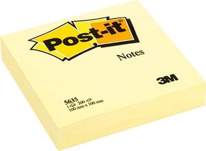 Post-it BLOCZEK POST-IT ŻÓŁTY 100 X 100 MM 200 KARTEK SAMOPRZYLEPNY 1