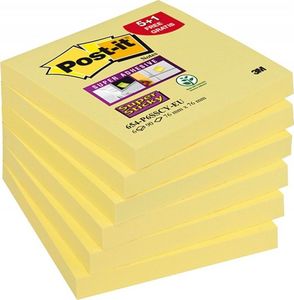 Post-it BLOCZEK SAMOPRZYLEPNY POST-IT SUPER STICKY 76 X 76 MM. 6 X 90 K. 654-P6SSCY-EU ŻÓŁTY 1