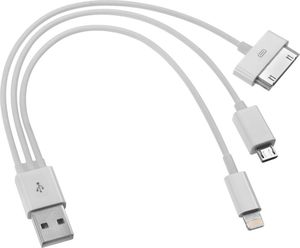 Kabel USB Apple USB-A - Apple 30-Pin, Lightning, microUSB Biały 1