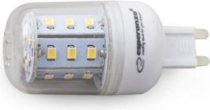 Esperanza Żarówka LED ELL122 G9, 4W, 350lm, 3000K, biała ciepła (5901299909430) 1