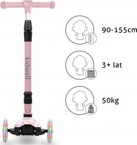 Hulajnoga Kidwell Vento Jasnoróżowy (HUBAVEN01A2) 6