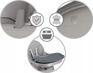 Kidwell KIDWELL BENTO NOWOCZESNE KRZESEŁKO DO KARMIENIA Szaro/Białe 12