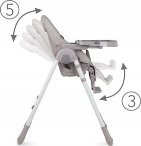 Kidwell KIDWELL BENTO NOWOCZESNE KRZESEŁKO DO KARMIENIA Szaro/Białe 8