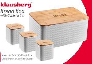 Chlebak Klausberg bambusowo-stalowy z pojemnikami (KB-7483) 3