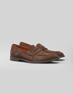 Borgio Jasnobrązowe zamszowe buty penny loafers b007 brown8 rozmiar 45 1