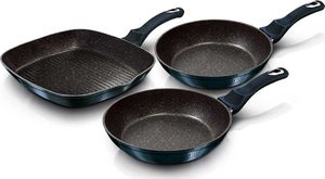 Patelnia Berlinger Haus grillowa Żeliwna 20 24 28cm 3szt. 2