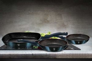 Patelnia Berlinger Haus grillowa Żeliwna 20 24 28cm 3szt. 4